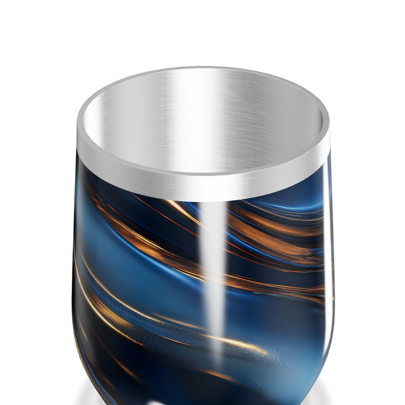 Copo Térmico Slim - Azul Metálico Marmorizado