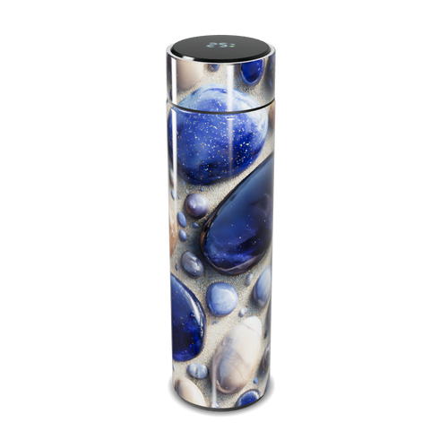 Garrafa Térmica Touch - Estampa Pedras Azuis