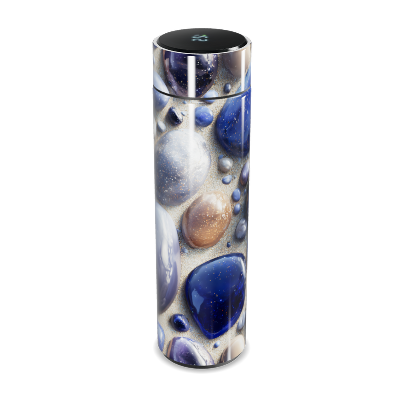 Garrafa Térmica Touch - Estampa Pedras Azuis