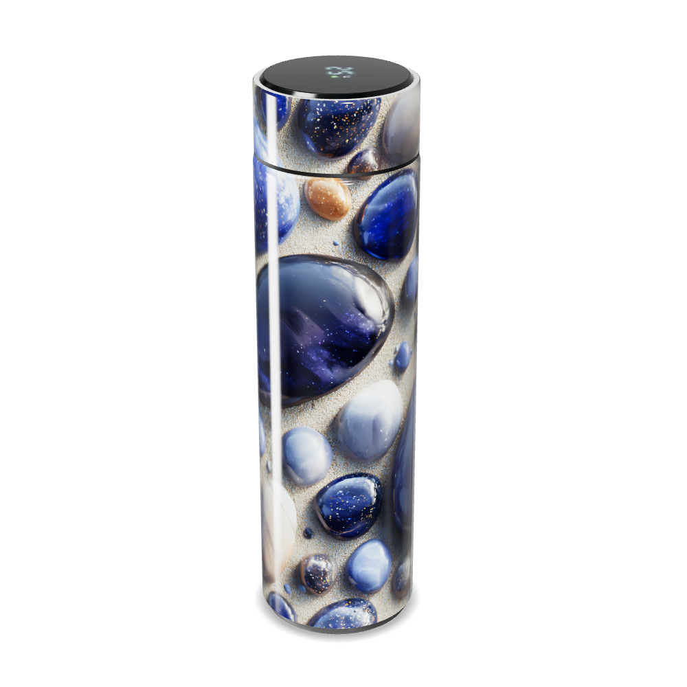 Garrafa Térmica Touch - Estampa Pedras Azuis