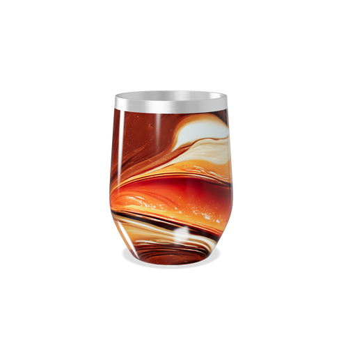 Copo Térmico Slim - Marmorizado Laranja Inox