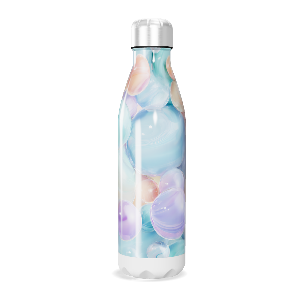 Garrafa Inox - Estampa Bolhas Coloridas
