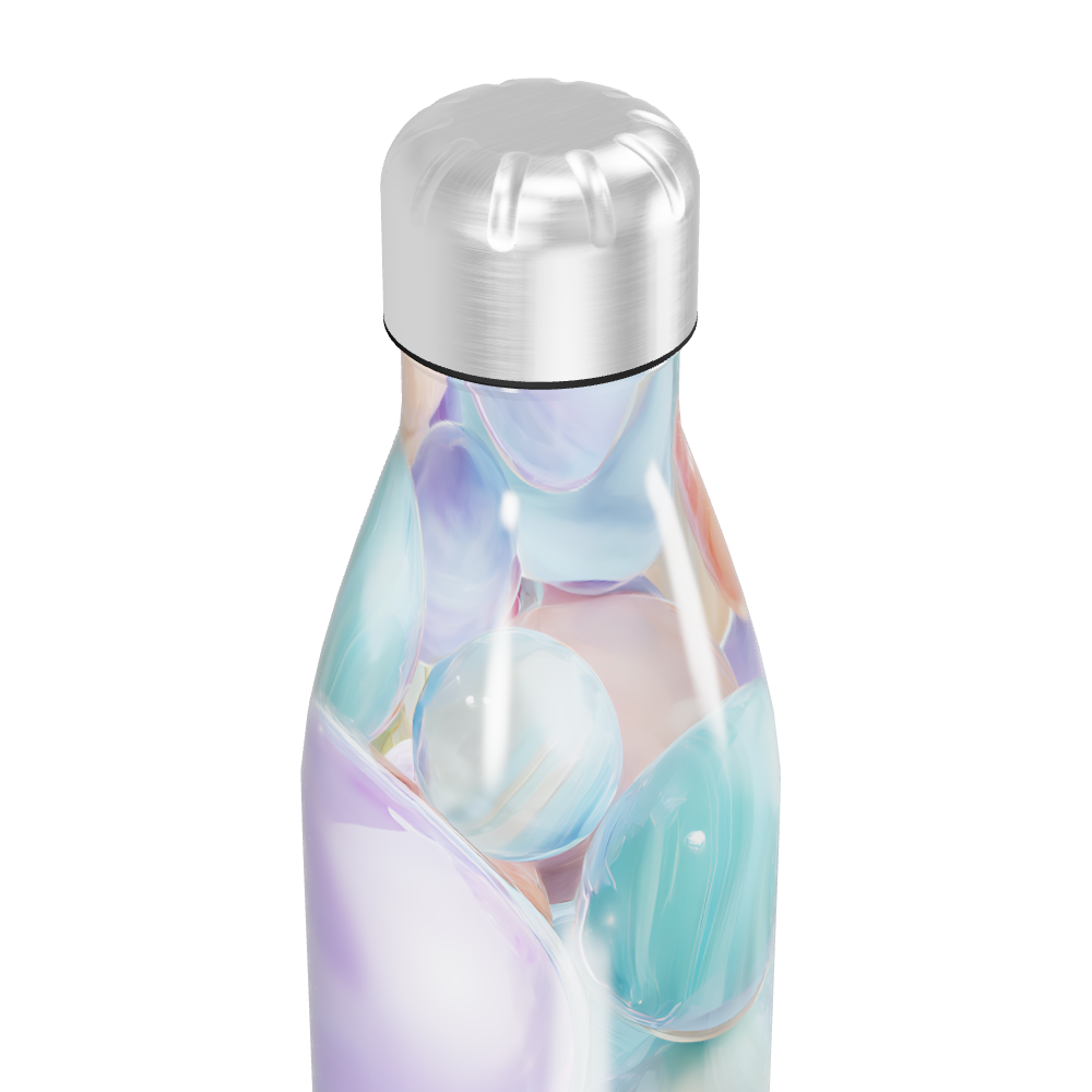 Garrafa Inox - Estampa Bolhas Coloridas