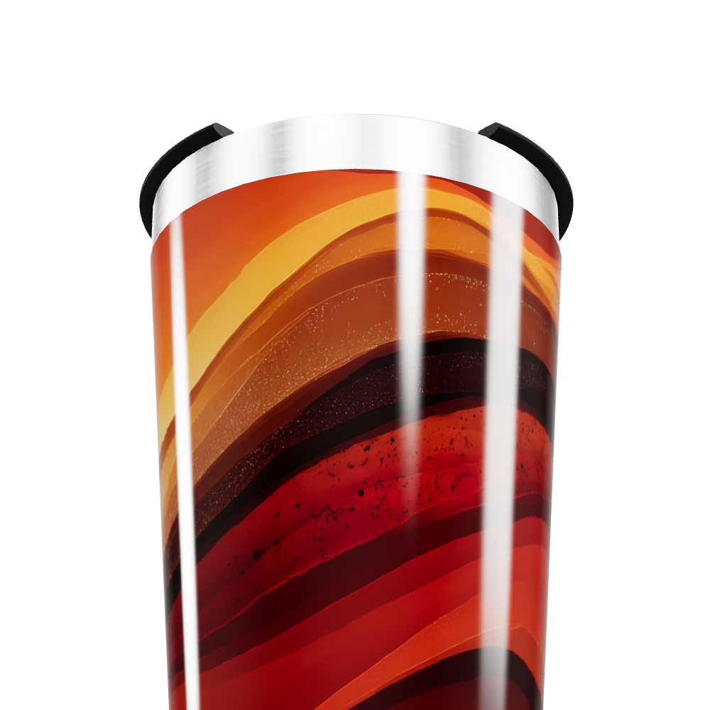 Copo Térmico - Estampa Abstrata Laranja