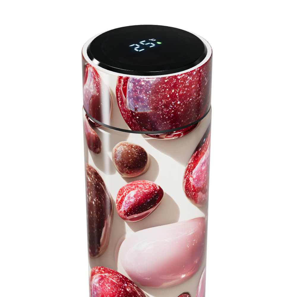 Garrafa Térmica Touch - Design Pedras Vermelhas