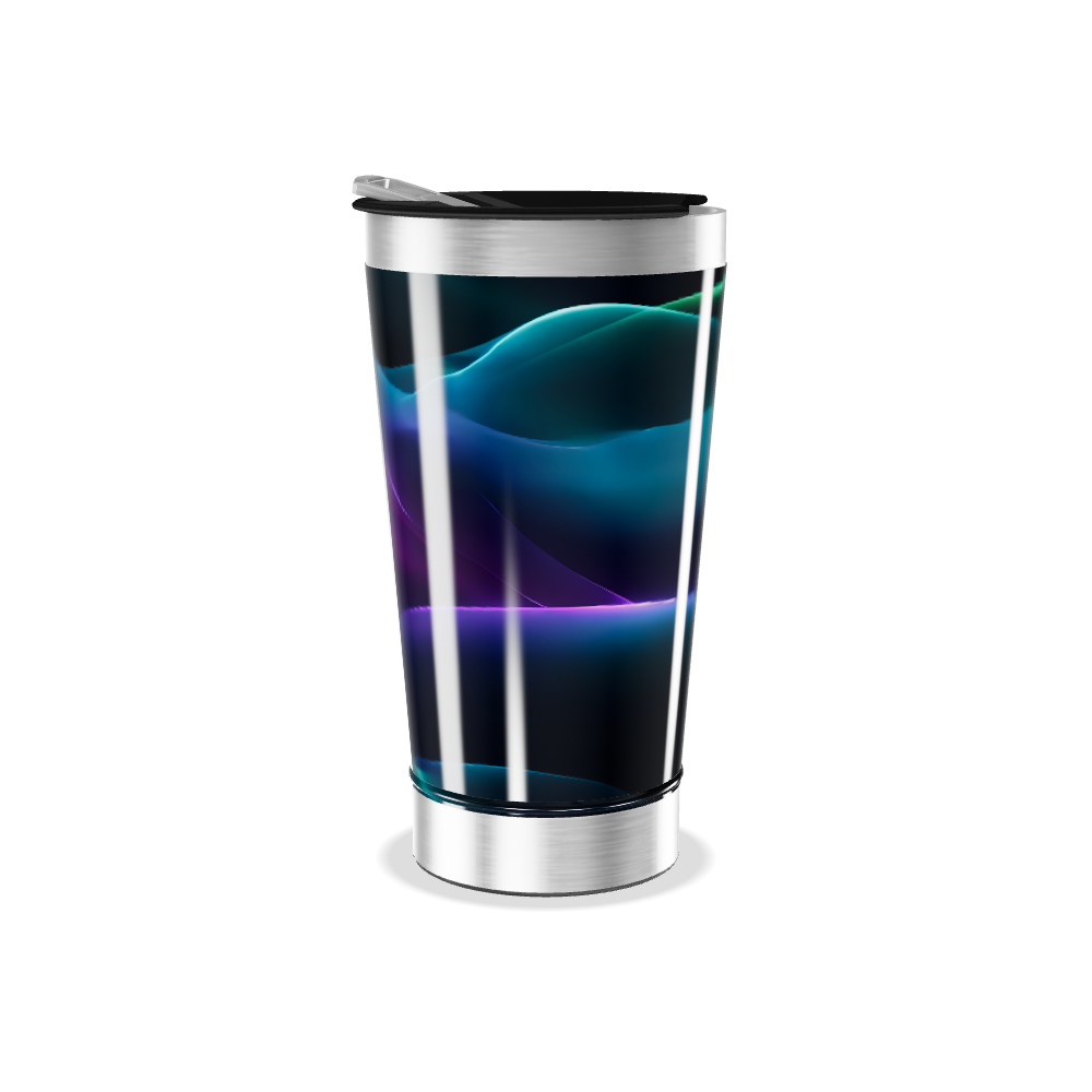 Copo Térmico - Preto com Efeito Neon