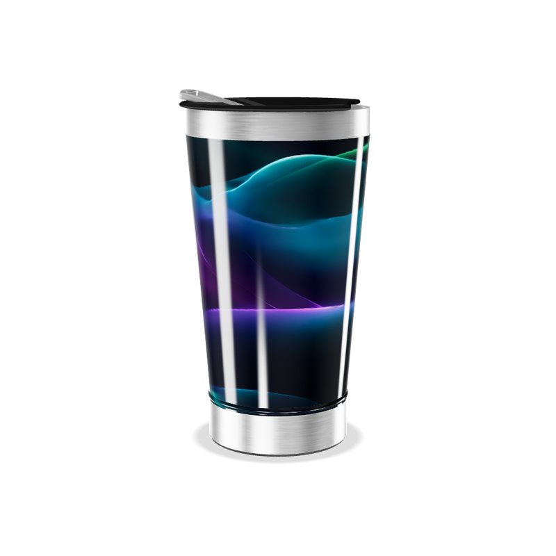 Copo Térmico - Preto com Efeito Neon