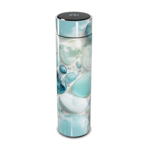 Garrafa Térmica Touch - Azul Vidro Decorado