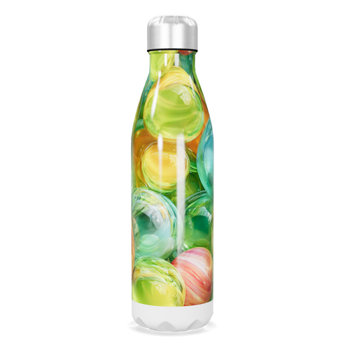 Garrafa Inox - Estampa Bolhas Coloridas