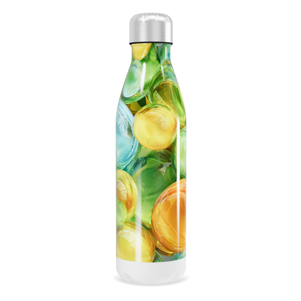 Garrafa Inox - Estampa Bolhas Coloridas