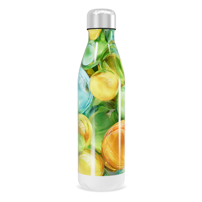 Garrafa Inox - Estampa Bolhas Coloridas