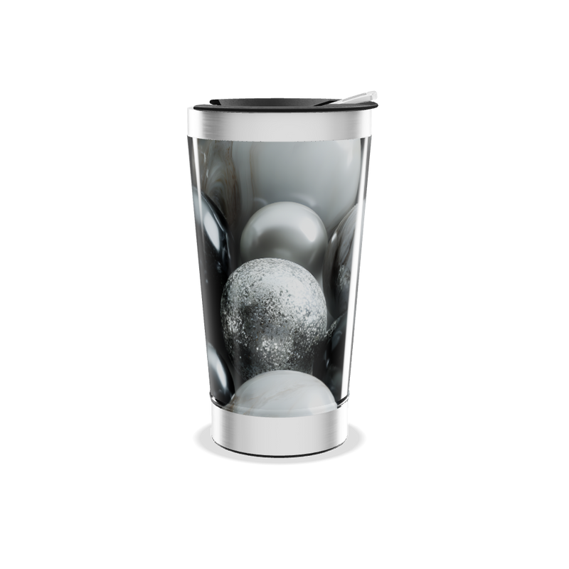 Copo Térmico - Preto com Bolas Decorativas