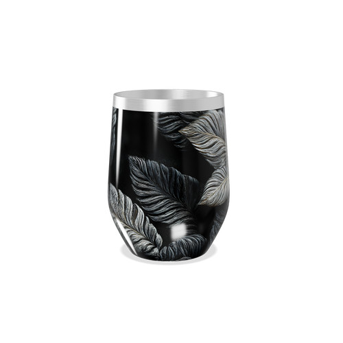 Copo Térmico Slim - Preto com Folhas