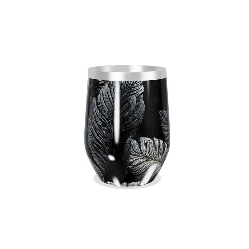 Copo Térmico Slim - Preto com Folhas