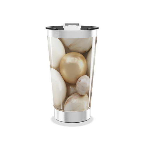 Copo Térmico - Pérola com Bolas Decorativas