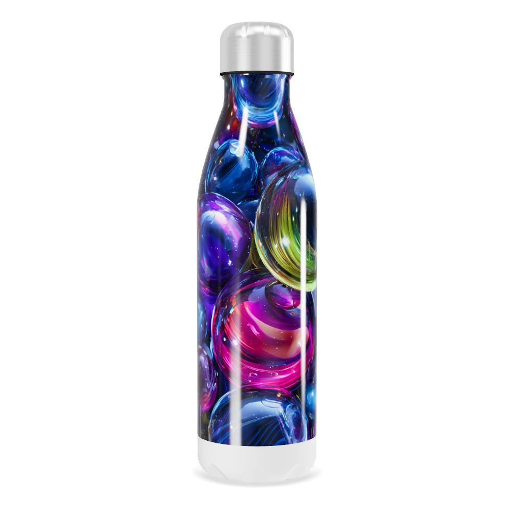 Garrafa Inox - Colorida com Bolhas