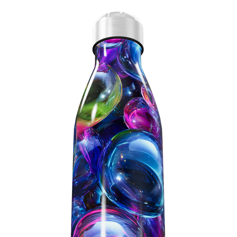 Garrafa Inox - Colorida com Bolhas