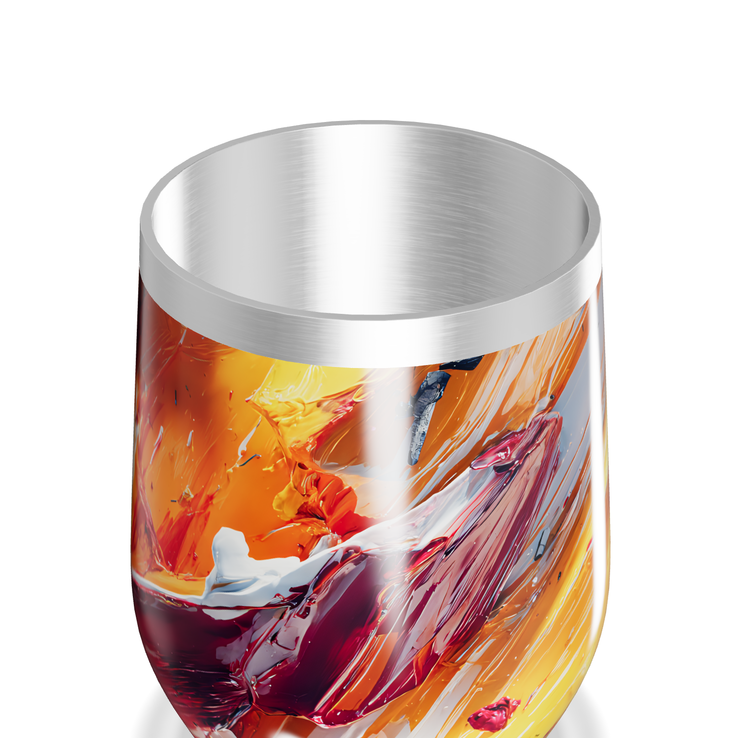 Copo Térmico Slim - Abstrato Colorido Aço Inox