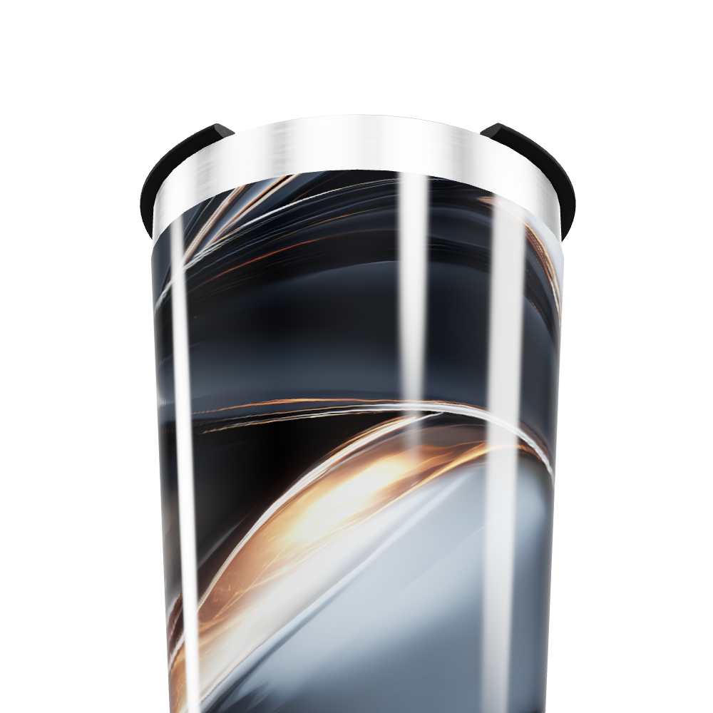 Copo Térmico - Design Abstrato Metalizado