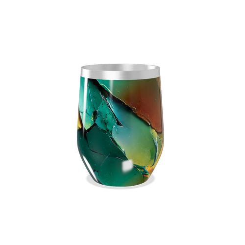 Copo Térmico Slim - Colorido Mármore Aço