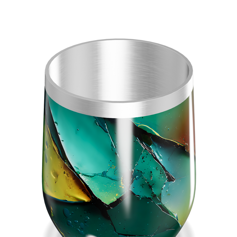 Copo Térmico Slim - Colorido Mármore Aço