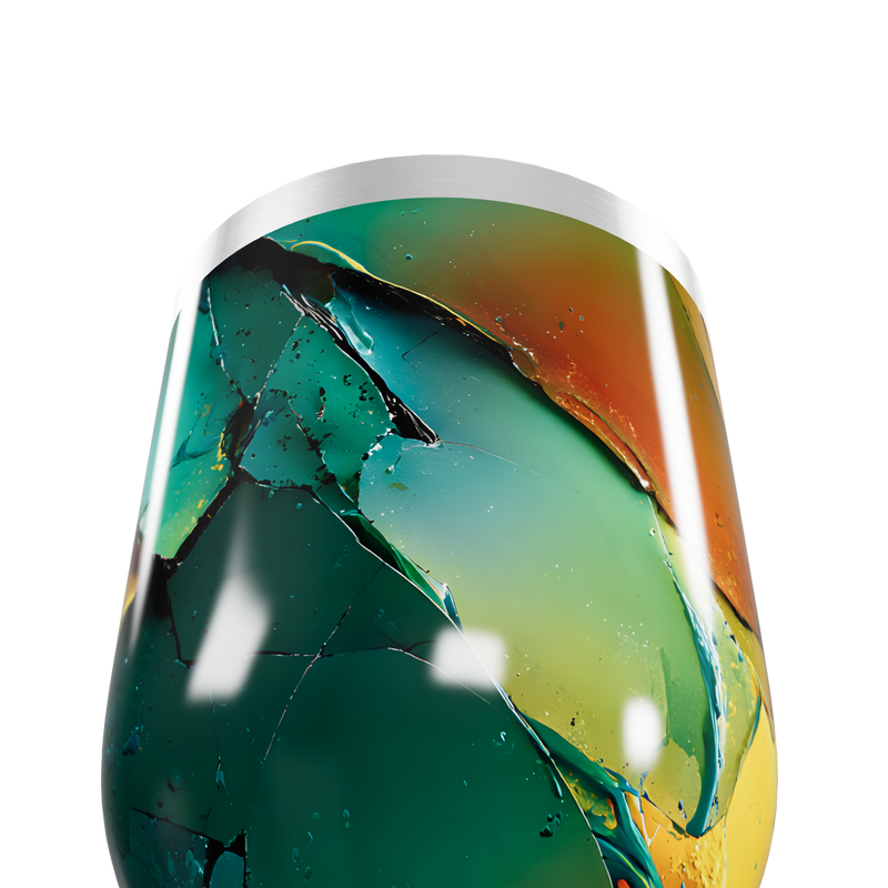 Copo Térmico Slim - Colorido Mármore Aço