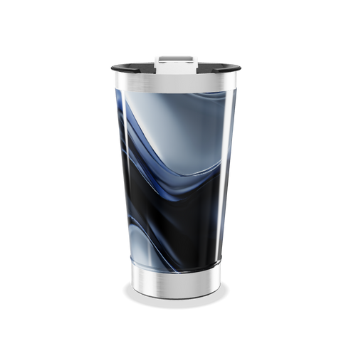 Copo Térmico - Azul Preto Aço Inox