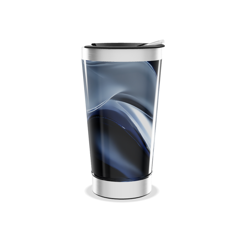 Copo Térmico - Azul Preto Aço Inox