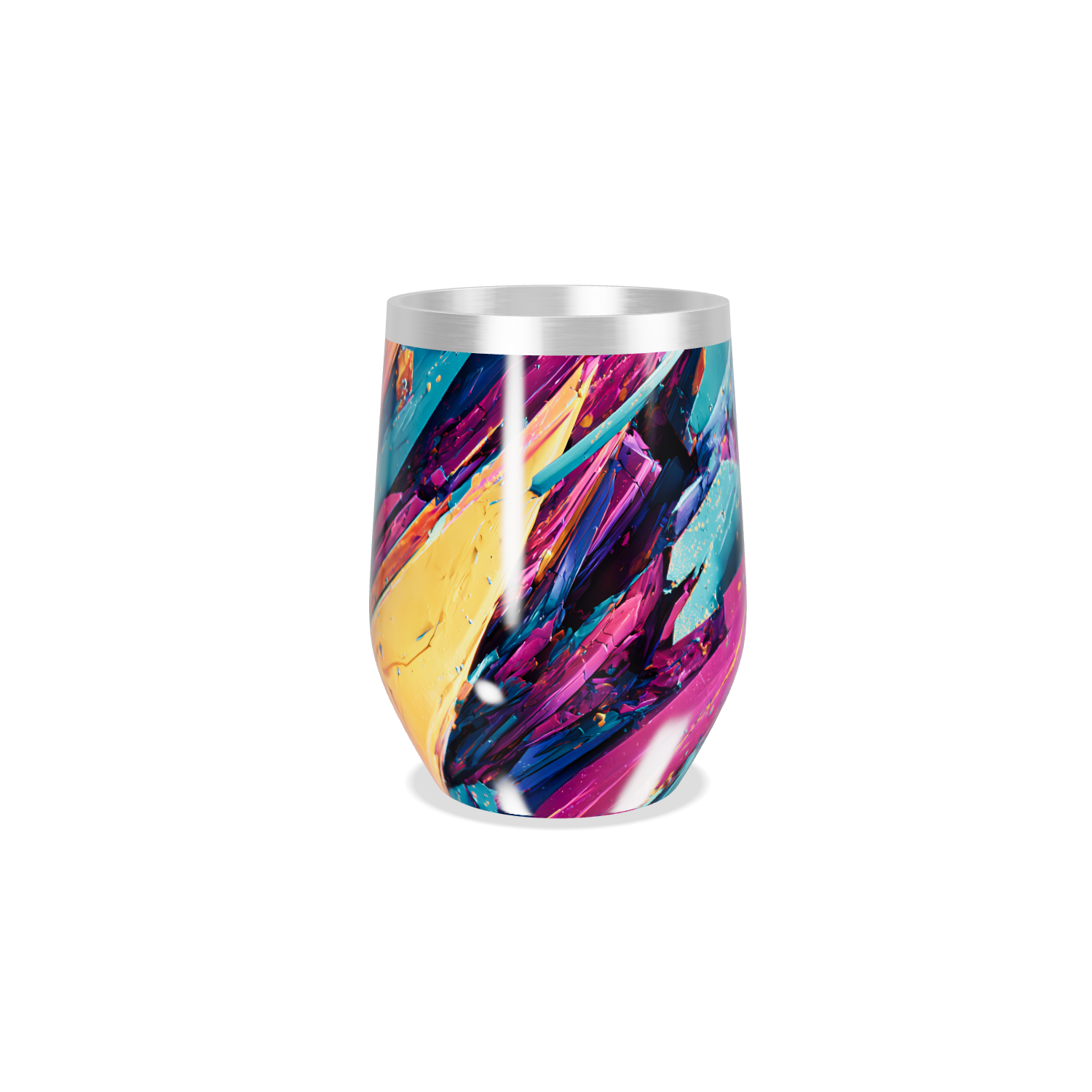 Copo Térmico Slim - Abstrato Colorido Inox