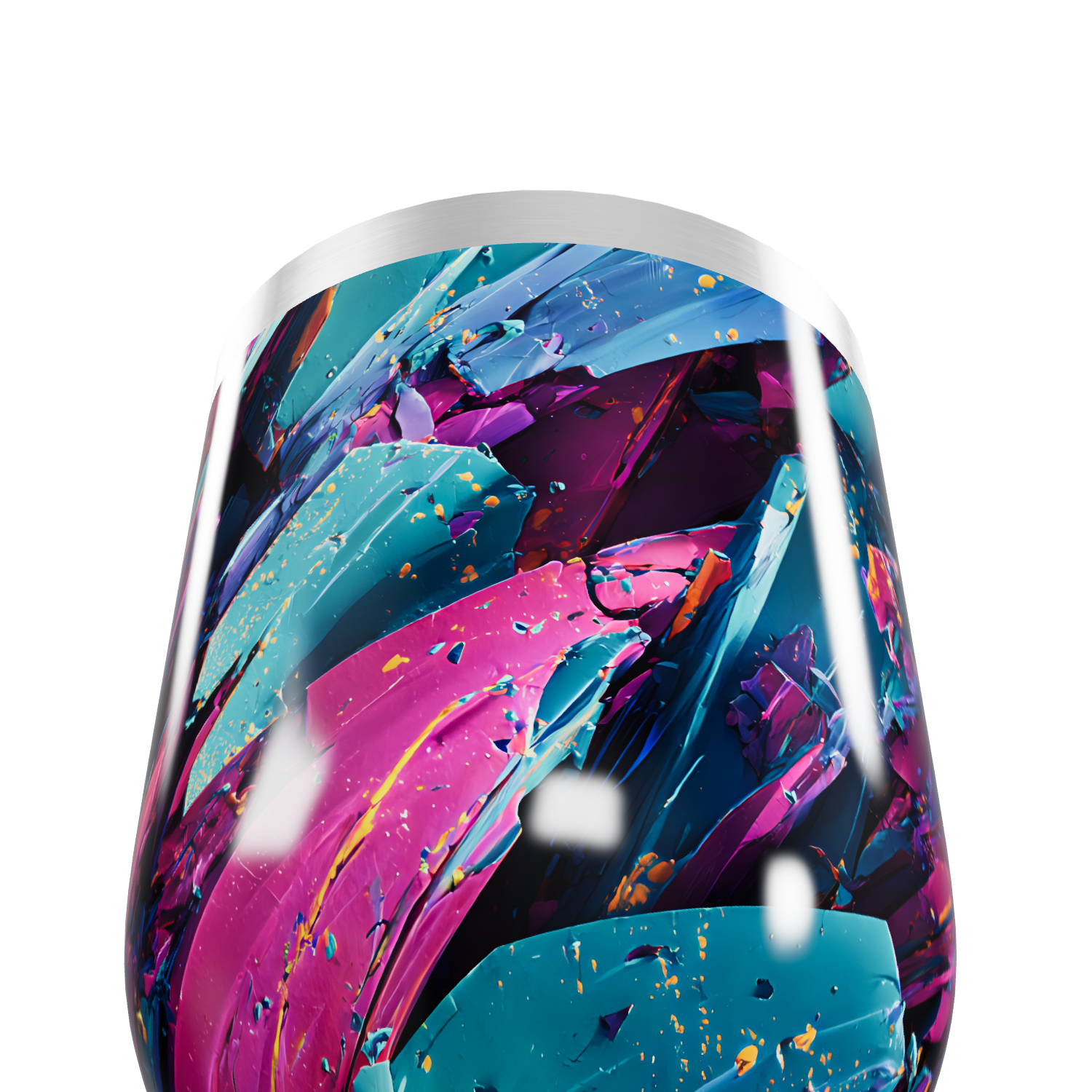 Copo Térmico Slim - Abstrato Colorido Inox