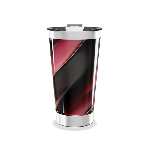 Copo Térmico - Design Preto e Vermelho