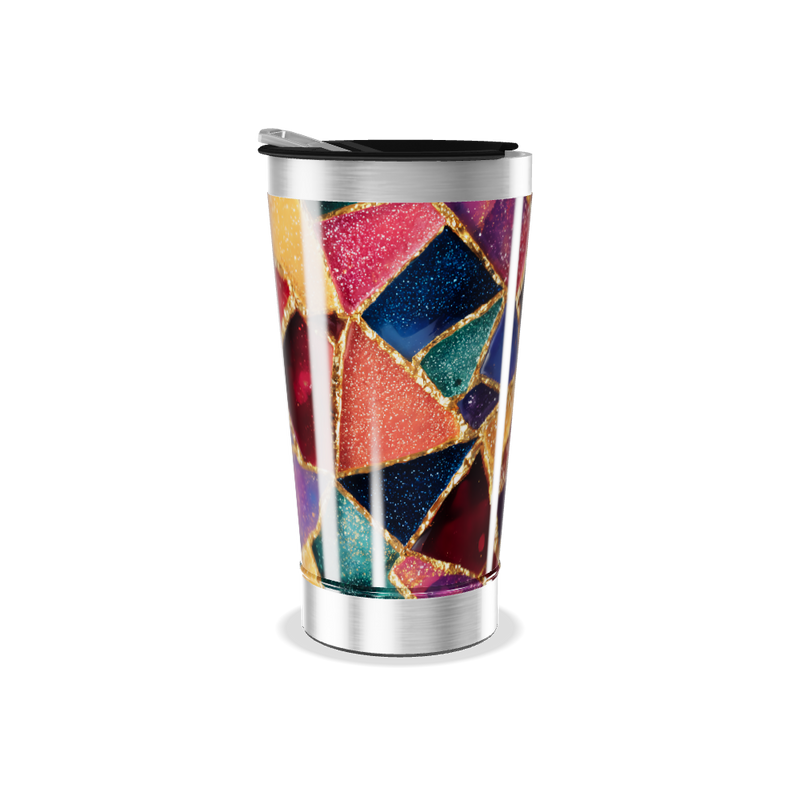 Copo Térmico - Vidro Colorido