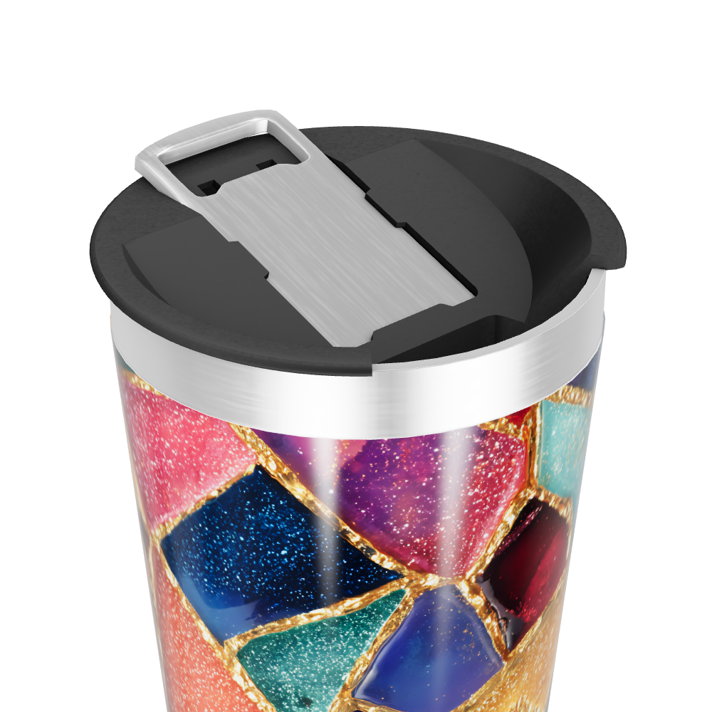 Copo Térmico - Vidro Colorido