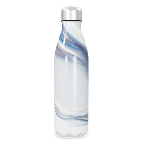 Garrafa Inox - Marmorizada Branco Azul