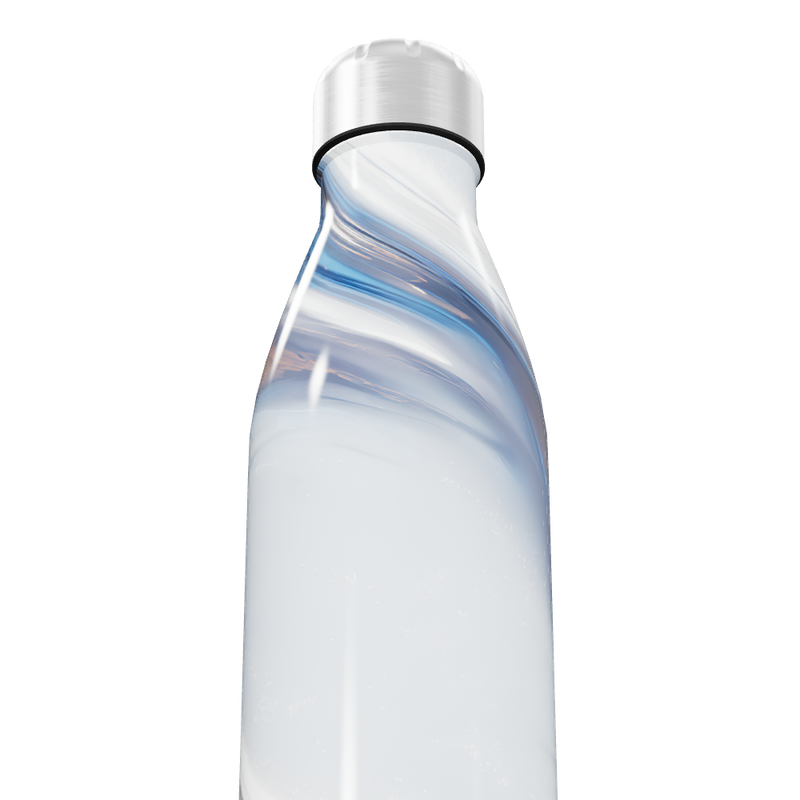 Garrafa Inox - Marmorizada Branco Azul