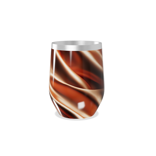 Copo Térmico Slim Estampa Marrom Ondas