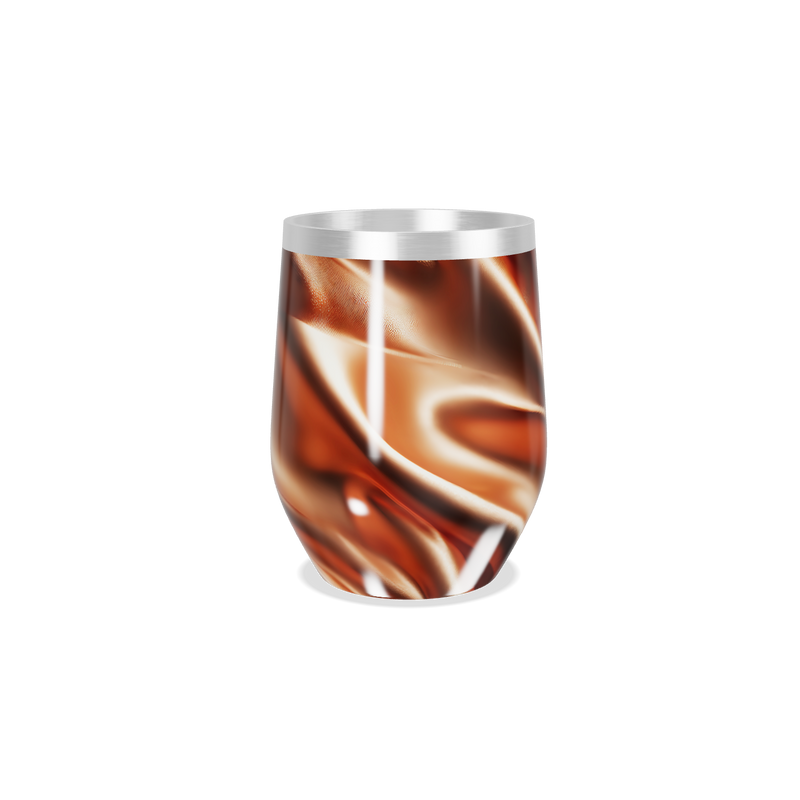 Copo Térmico Slim Estampa Marrom Ondas