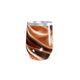 Copo Térmico Slim Estampa Marrom Ondas