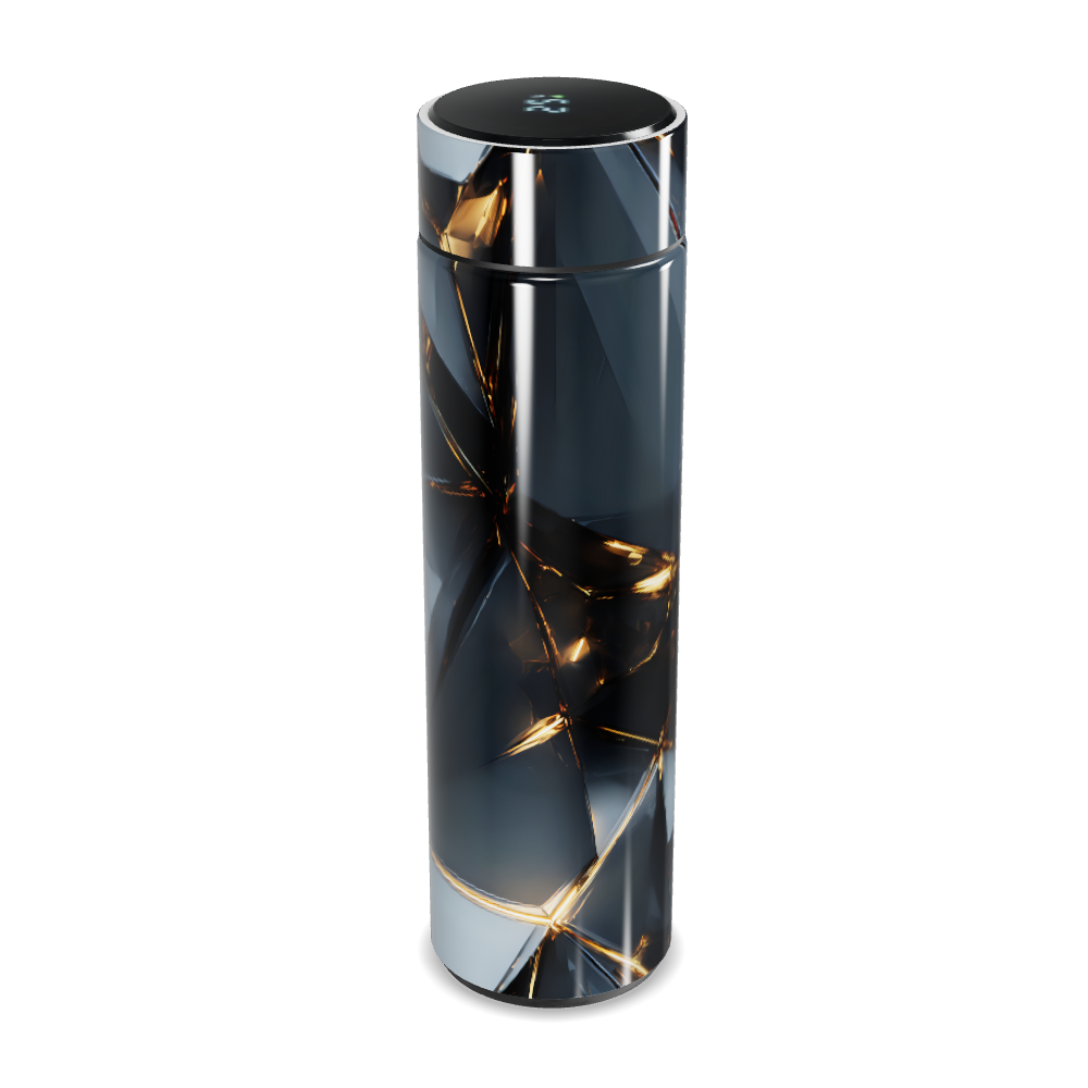 Garrafa Térmica Touch - Cristal Preto LED