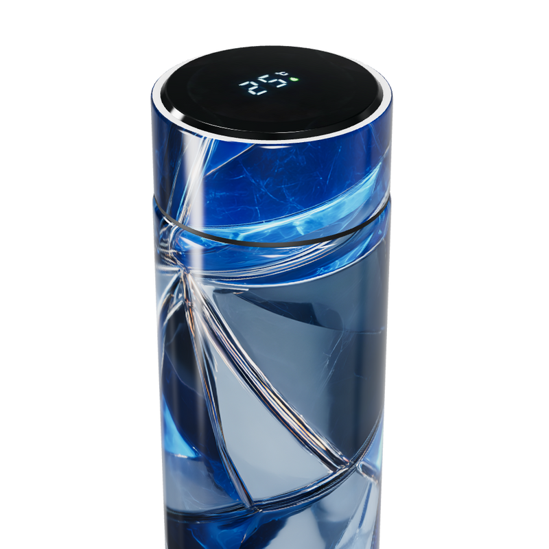 Garrafa Térmica Touch - Azul Vidro Digital