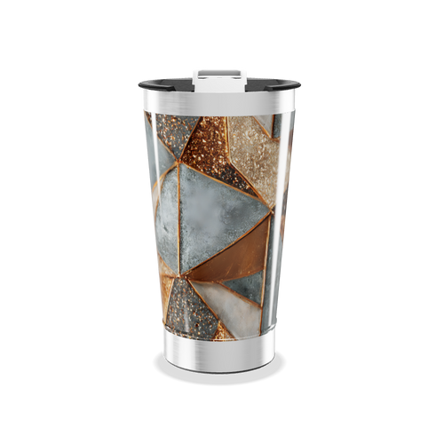 Copo Térmico - Geométrico Colorido Inox