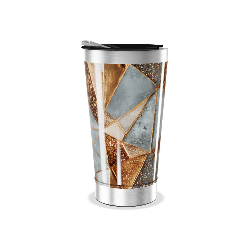 Copo Térmico - Geométrico Colorido Inox