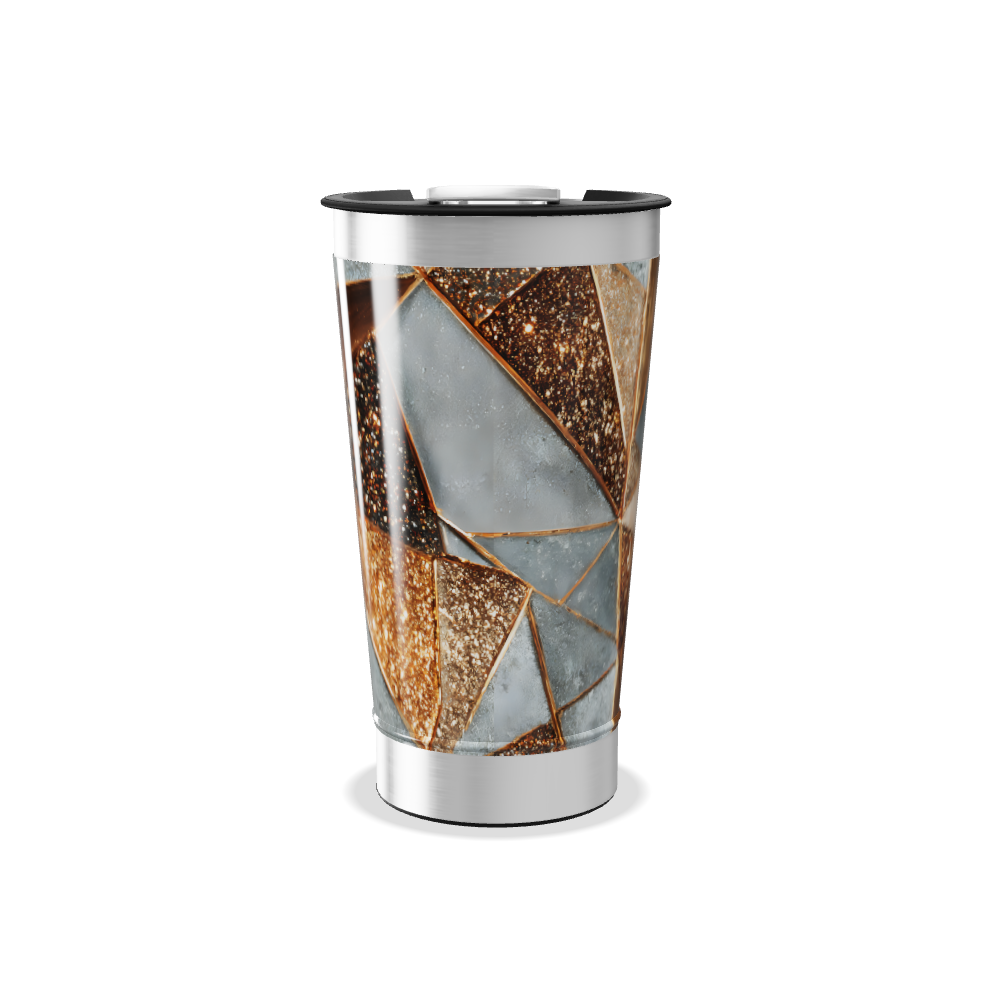 Copo Térmico - Geométrico Colorido Inox