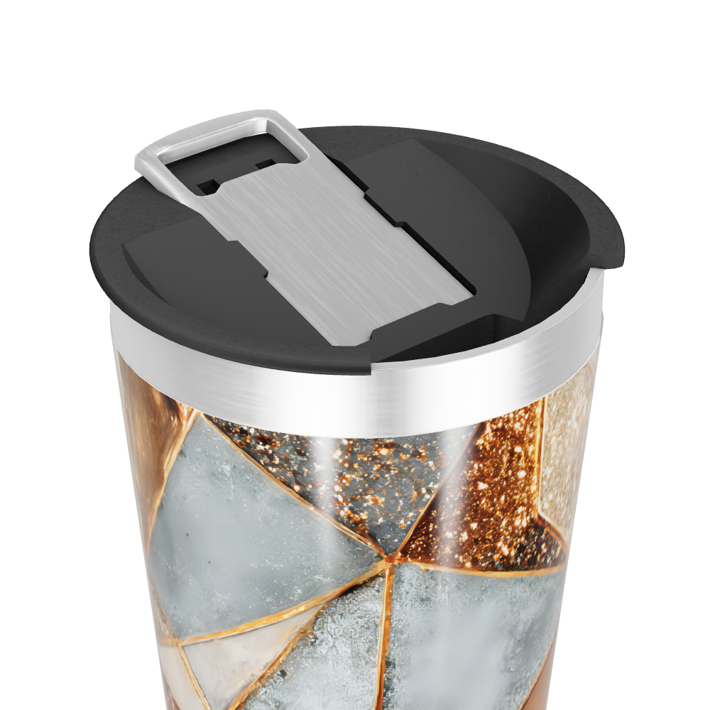 Copo Térmico - Geométrico Colorido Inox