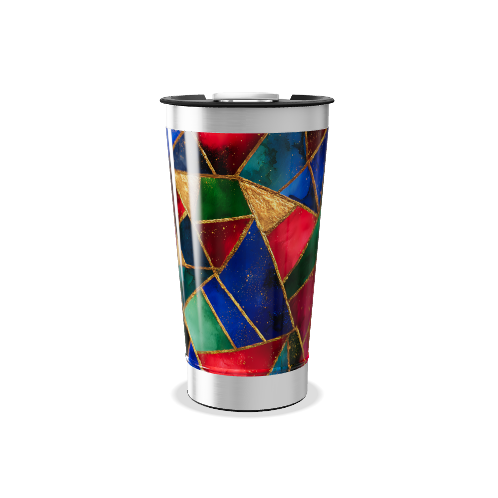 Copo Térmico - Estampa Vitral Colorido