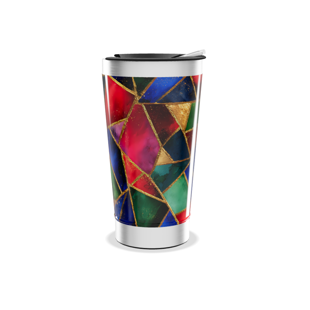 Copo Térmico - Estampa Vitral Colorido