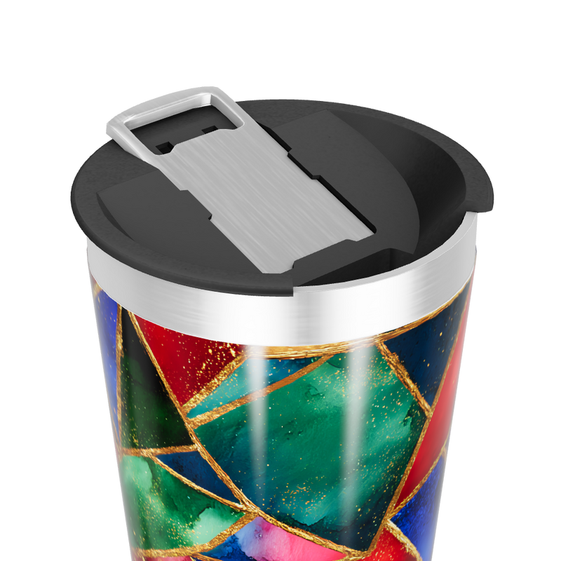 Copo Térmico - Estampa Vitral Colorido