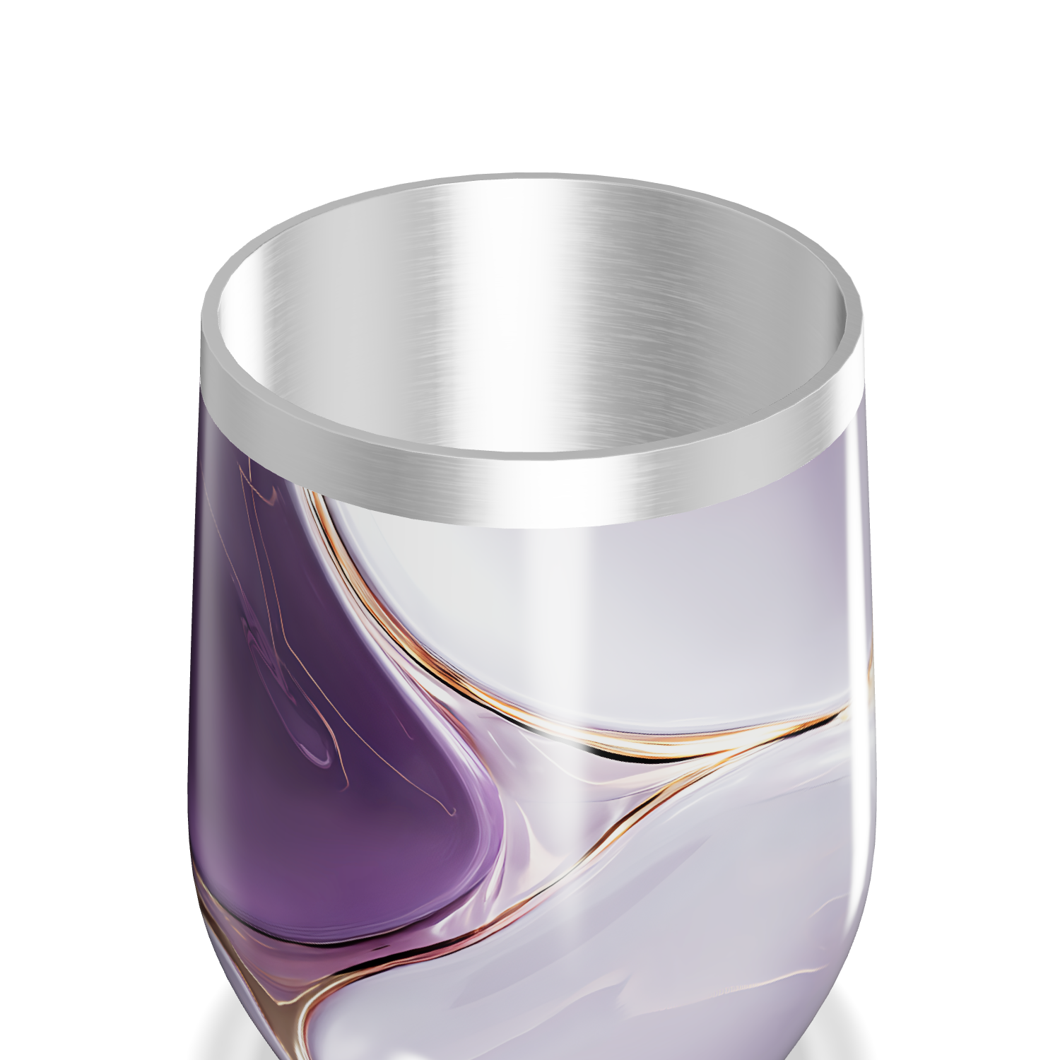 Copo Térmico Slim - Lilás Marmorizado Inox