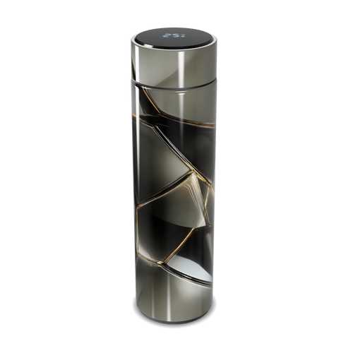 Garrafa Térmica Touch - Preto Dourado Inox