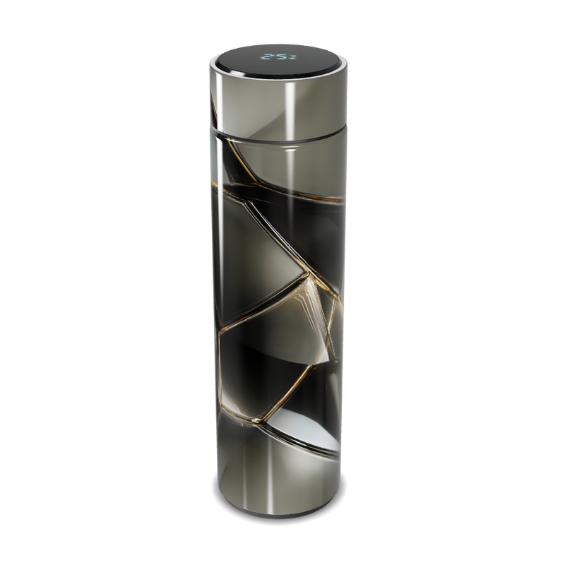 Garrafa Térmica Touch - Preto Dourado Inox